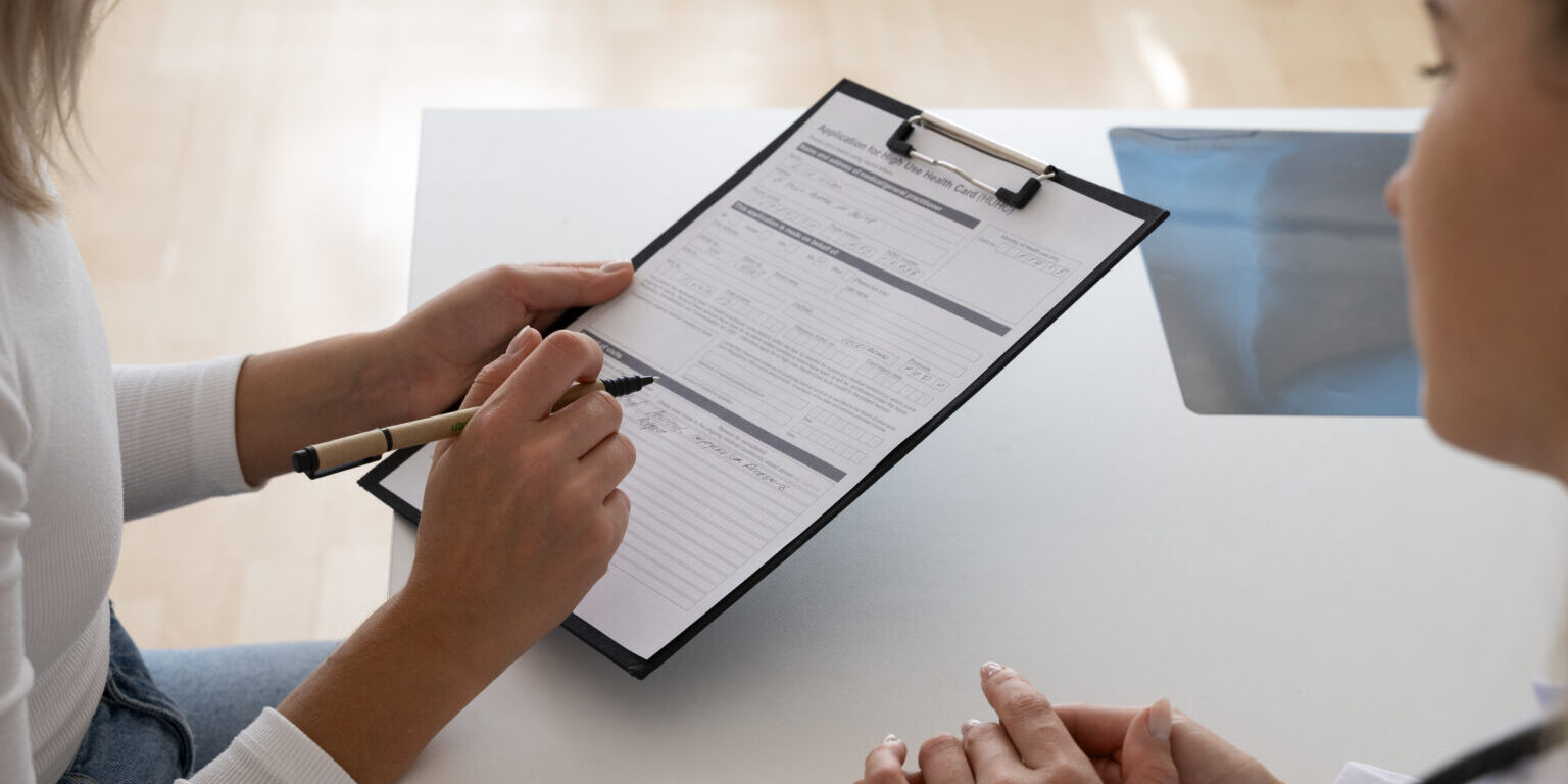 High Angle Patient Filling Consent Document